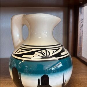 Vintage Navajo Vase American Indian Navajo Pottery Handpainted large